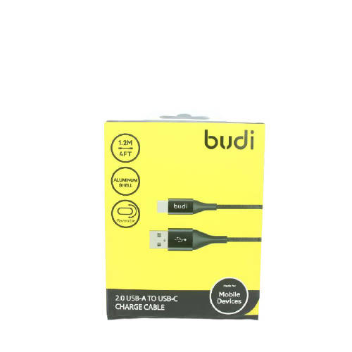 Budi M8J190T-BLk Usb Type-C 1M 2.4A Faster