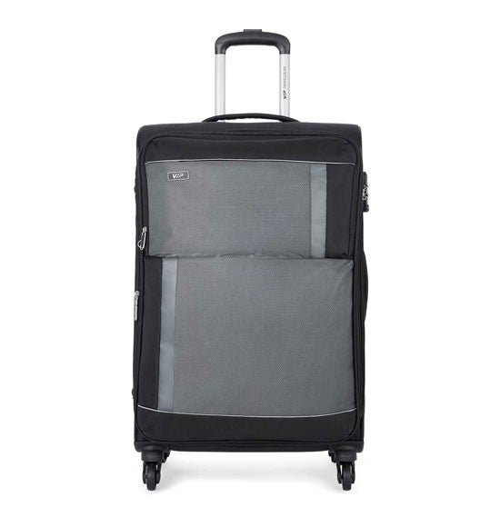 VIP Pulse 56cm 4 Wheel Cabin Size Trolley Black - PULSE56BK