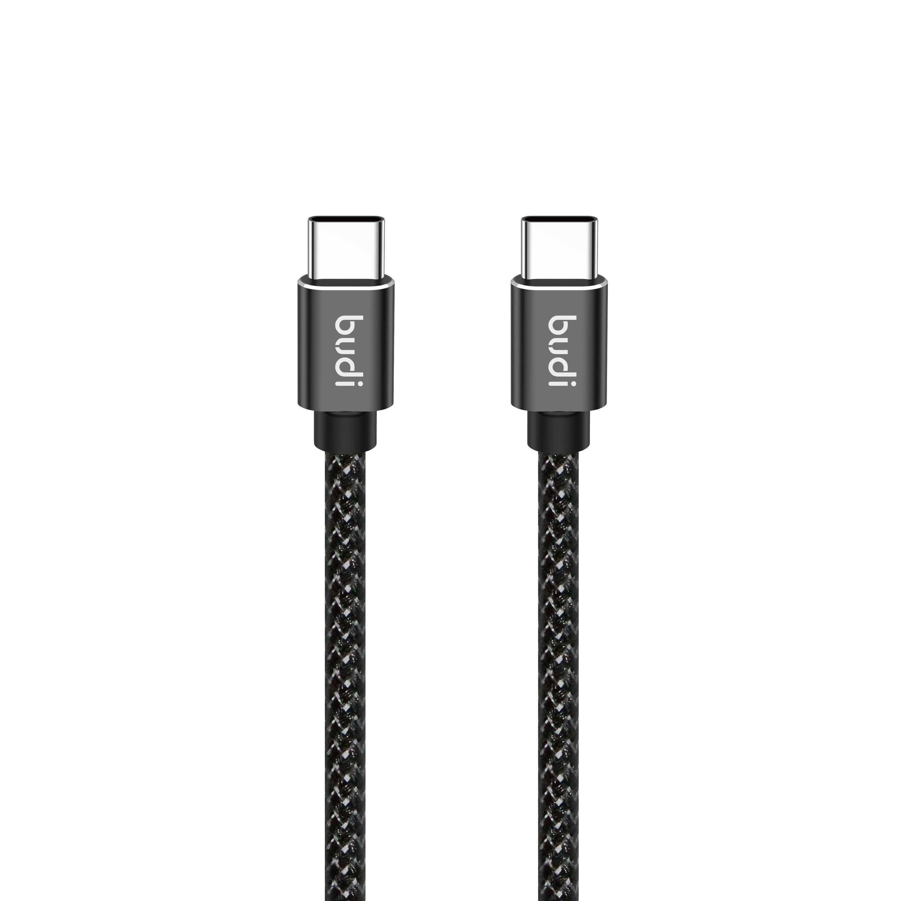 Budi USB C Fast Charging Aluminium Shell Black