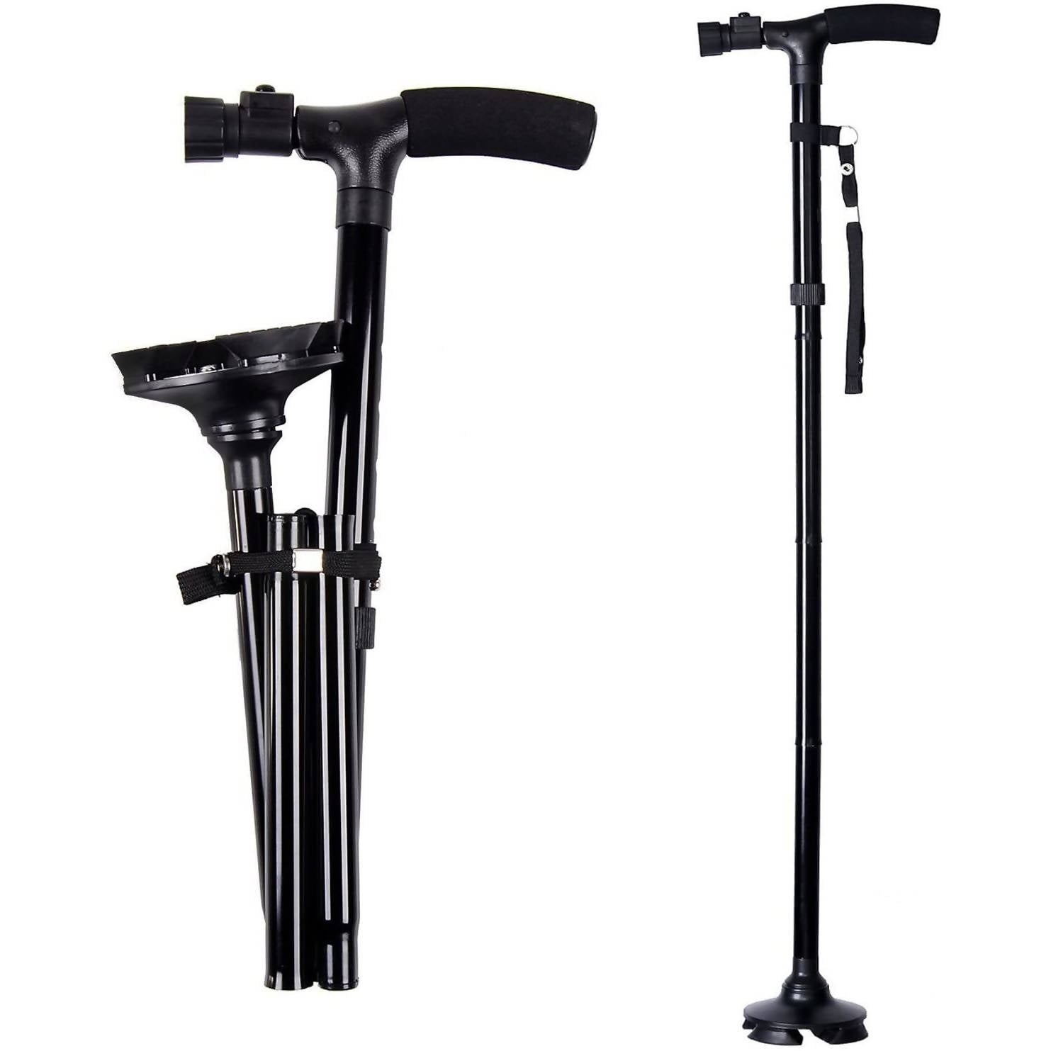 Ohuhu Walking Cane With LED Light Black