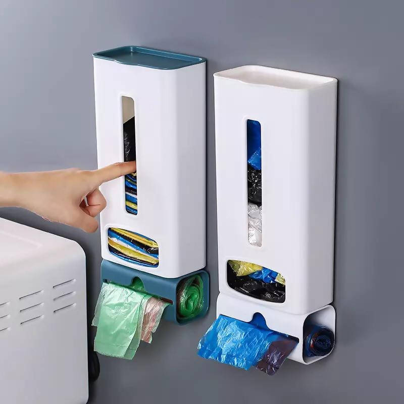 Detachable Garbage Bag Storage Box Household Wall-mounted Tissue Storage Rack Bathroom Kitchen Large Capacity Debris Organizer