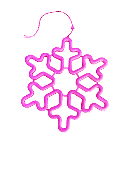 Plastic Snowflake Light 30cm