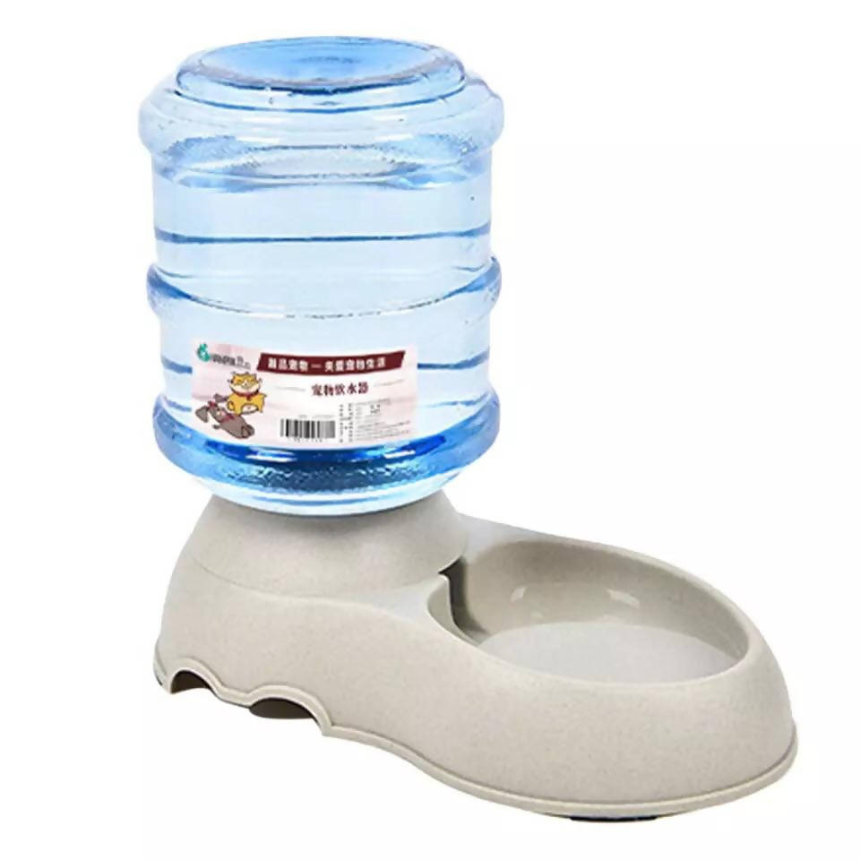 Behogar Besegad 1 Gallon Automatic Pet Food Water Dispenser Solution Feeder Waterer Food Storage Bottle Bowl Dish for Cat Dogs