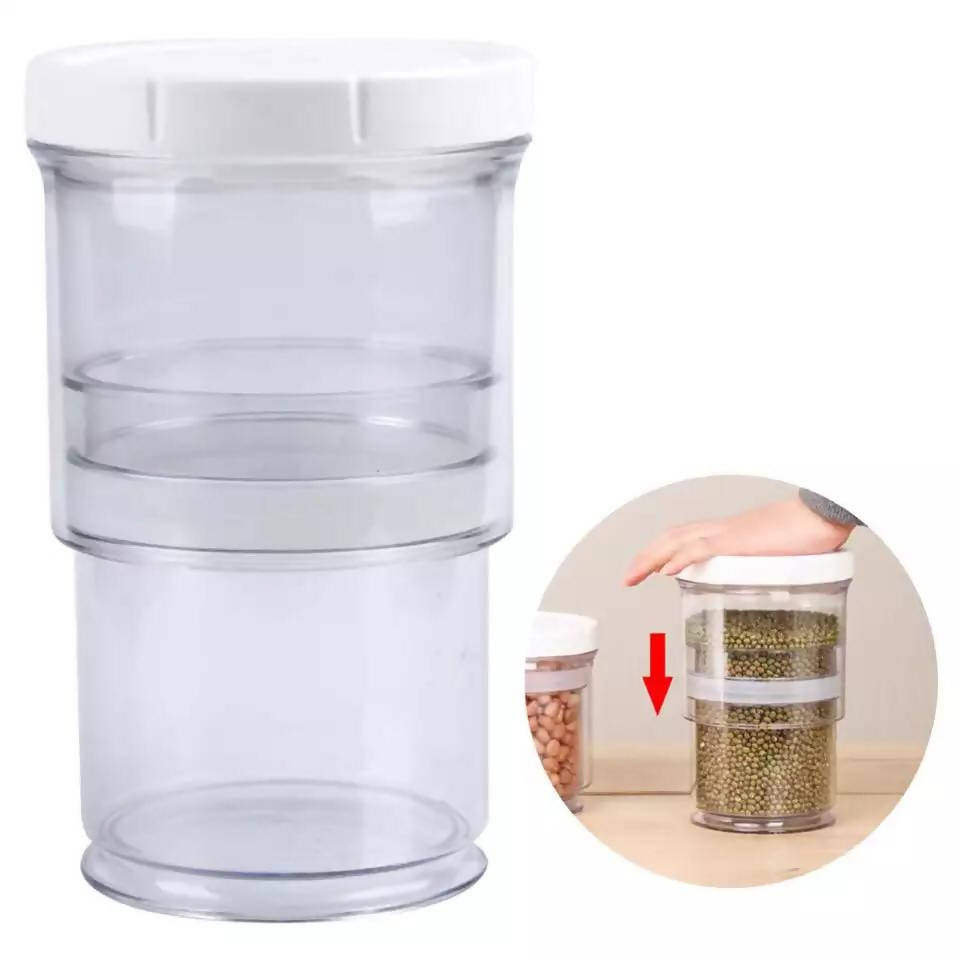 Food Storage Container Plastic Kitchen Refrigerator Noodle Box Multigrain PVC Storage Tank Transparent Sealed Cans