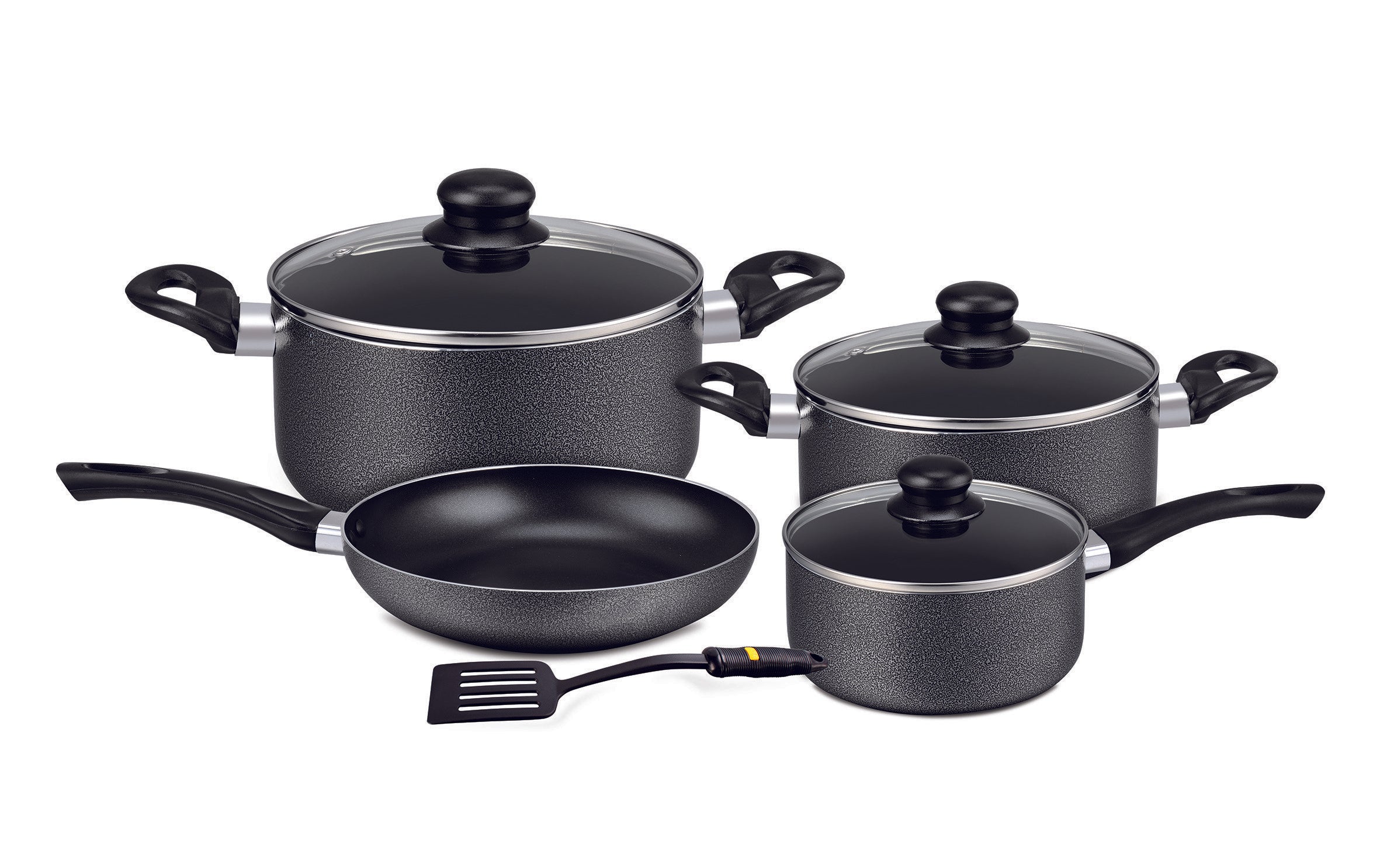 Royalford RF7923 Royalford 8 Pcs Non Stick Cookware Set Comfortable Heat Resistant Handles Scratch Resistant