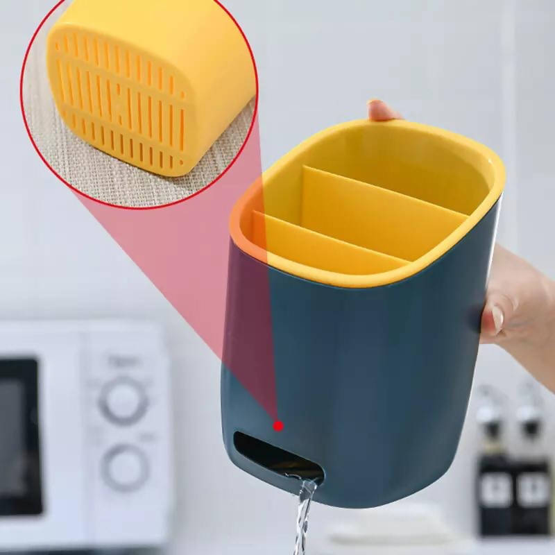 Double Layer Cutlery Organizer Tableware Drainboard Drainr Rack Spoon Fork Chopstick Cutlery Drainer Holder Kitchen Organizer