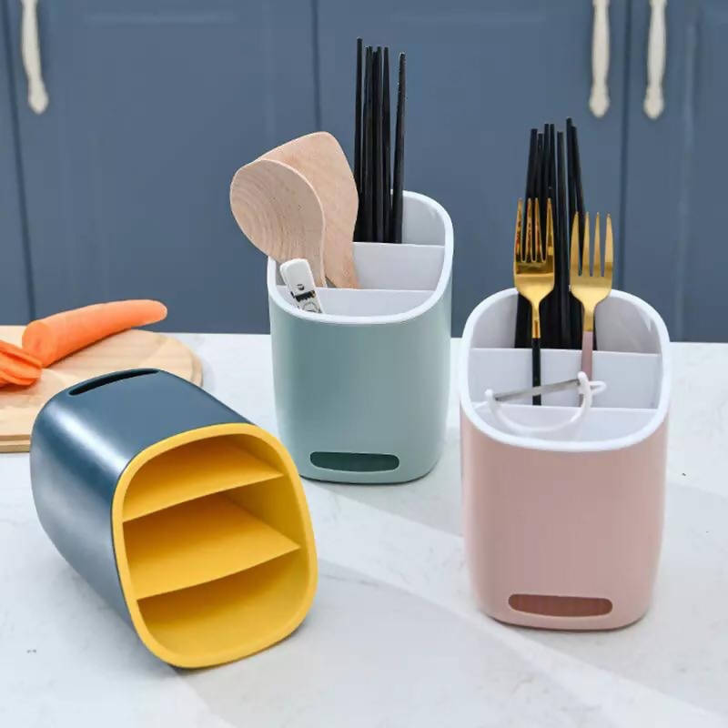 Double Layer Cutlery Organizer Tableware Drainboard Drainr Rack Spoon Fork Chopstick Cutlery Drainer Holder Kitchen Organizer