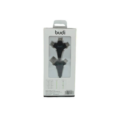 Budi M8J150Y 6 In1 Cable 1M 2.4A Faster-BLACK