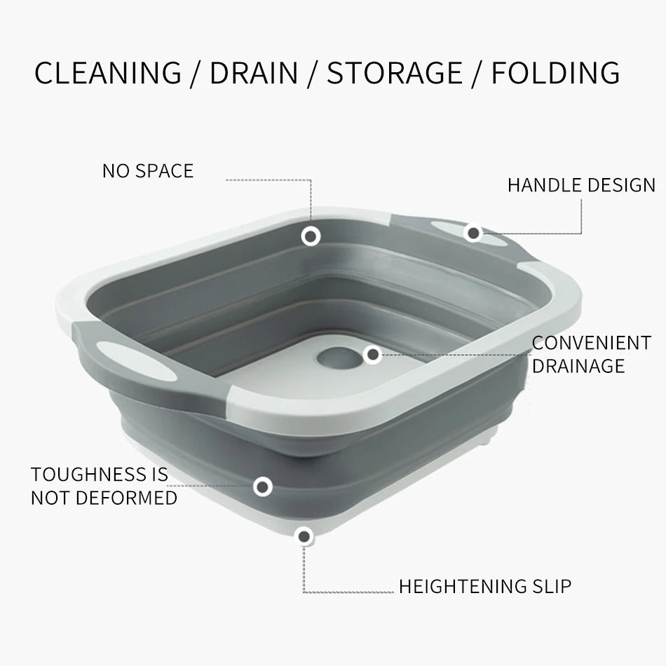 New Foldable Chopping Board cum Washing Bowl