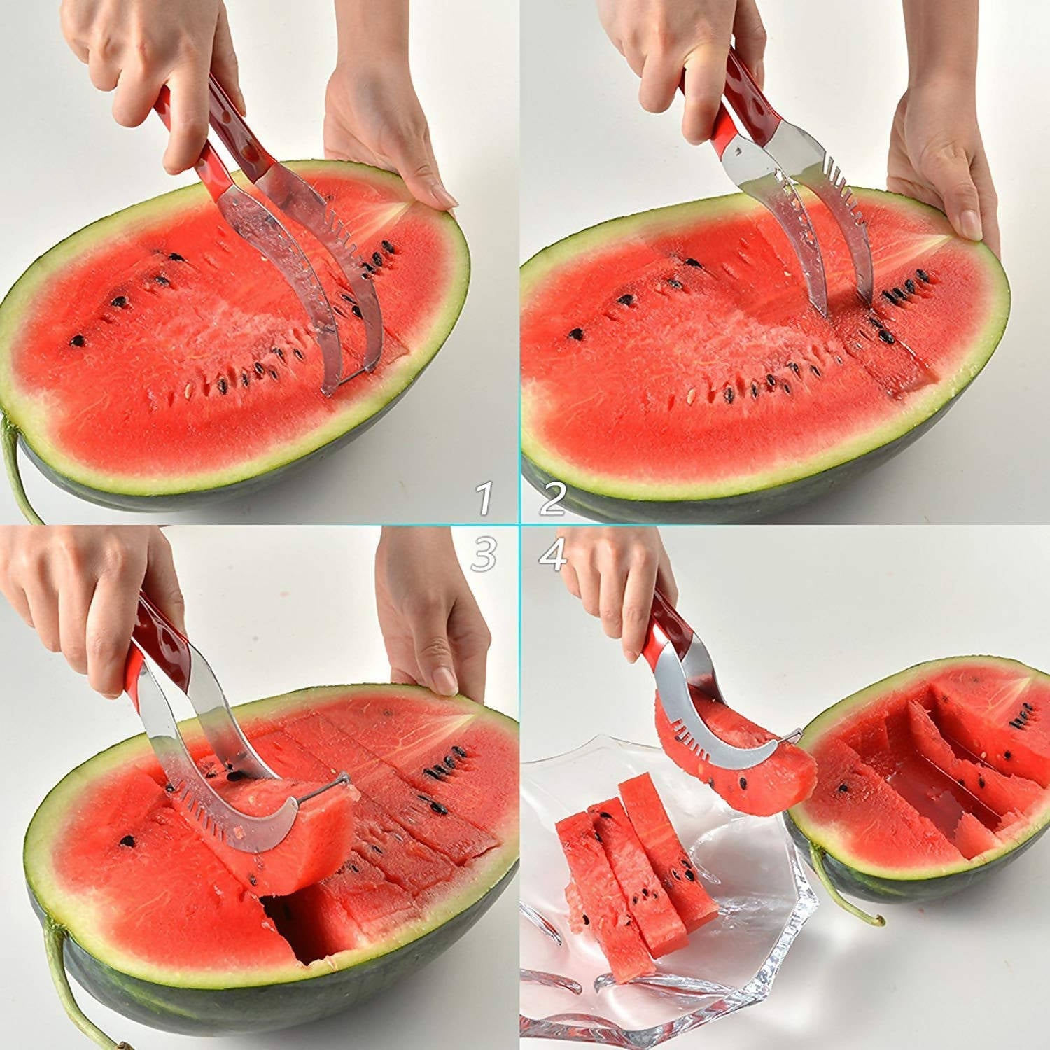 Pearl Ace Angurello Stainless Steel Watermelon Fruit Dig Corer Cutter And Server