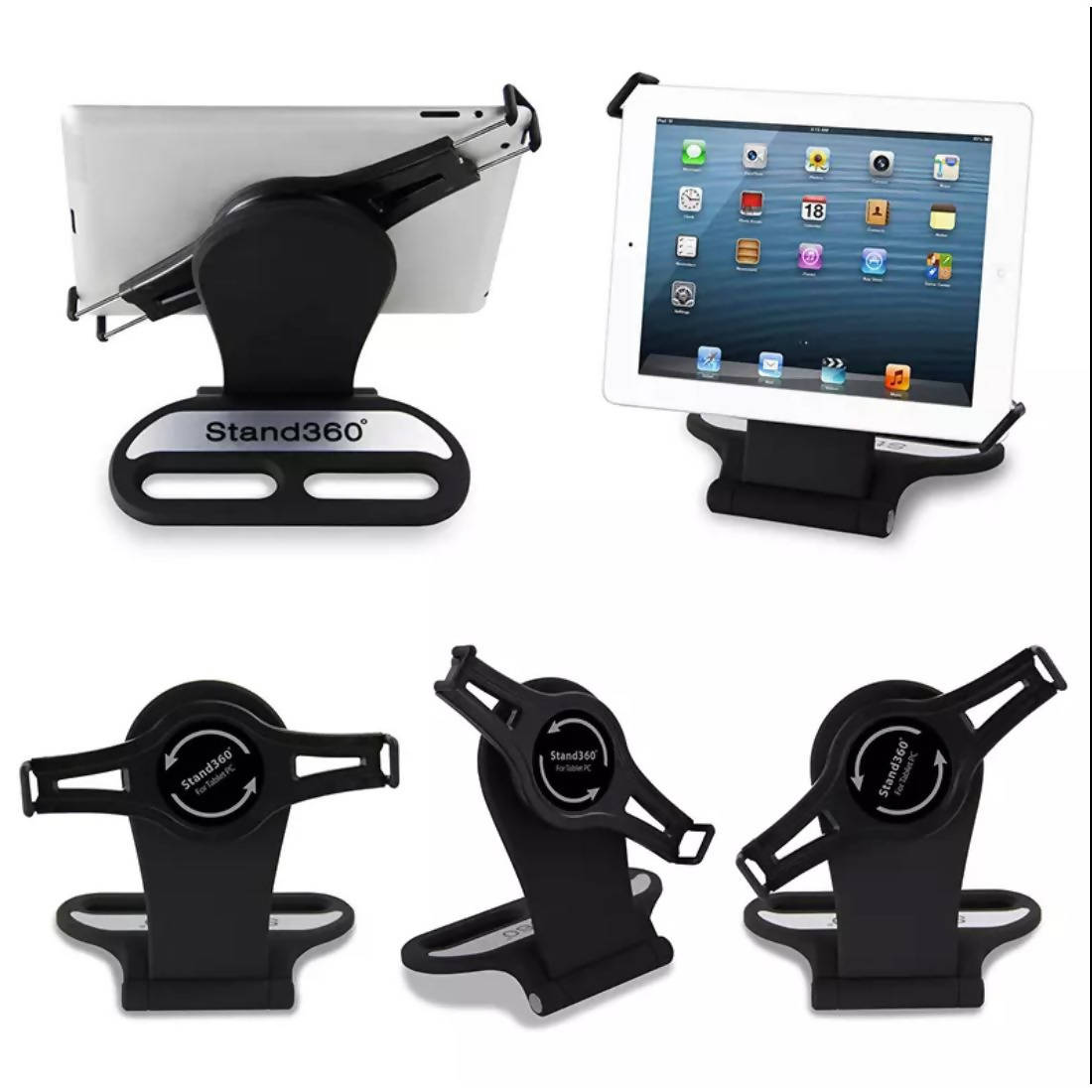 AboveTek iPad Rotating Commercial Tablet Stand iPad Mini Pro Business Tablet Holder Black