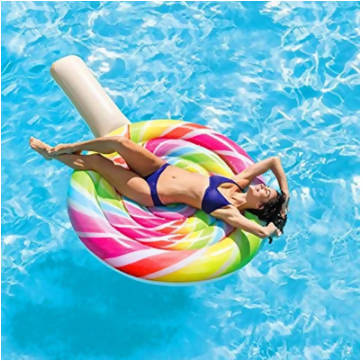 Summer Women Inflatable Giant Lolipop Pool Float Swimming Fun Raft Bed Mattress