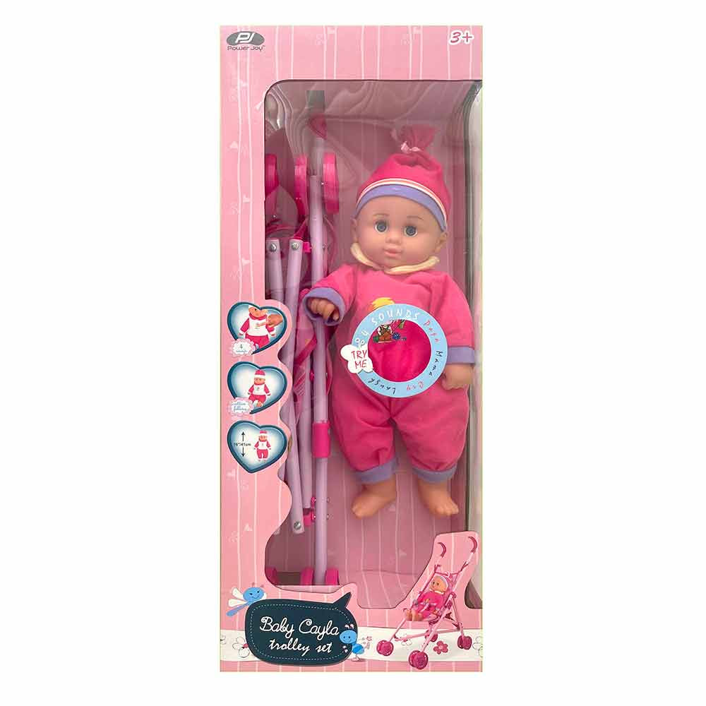 Power Joy Toys | ALGT Toys | Age 3 and Above Kids | Baby Doll | Toy Trolley | Doll with Trolley | Character Toy | Doll | Doll Playset | Fun Toy | Toys for Kids in Bahrain | Halabh.com