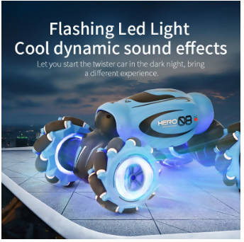 Gesture Induction RC Twisting Car 2.4G Double Sided Driving Remote Control Deformation Off Road Drifting Stunt Car Children Toy