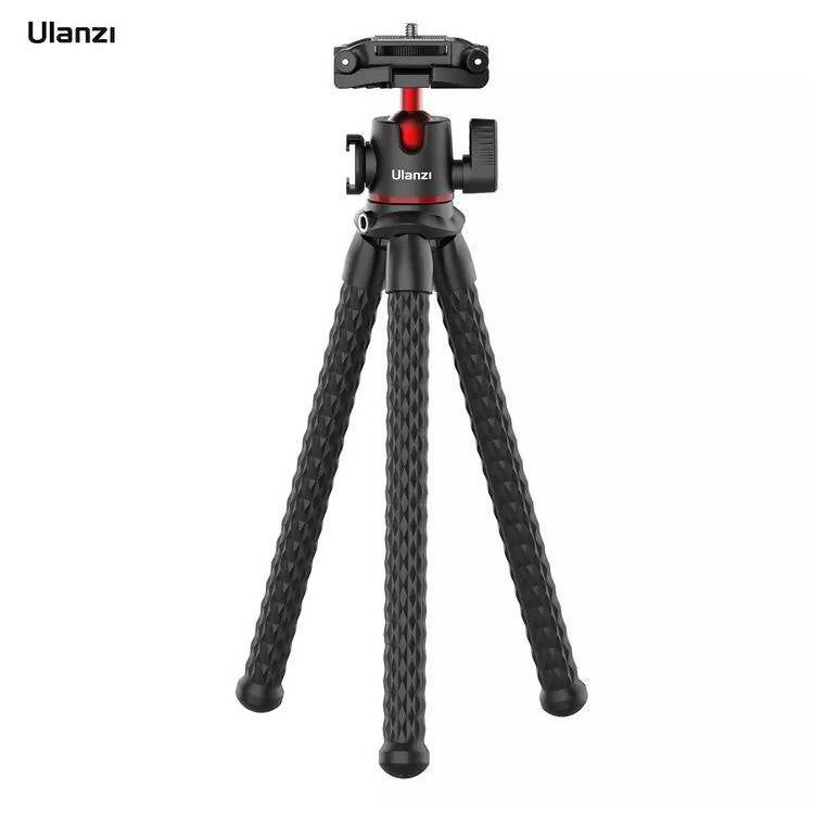 ULANZI MT-33 Flexible Mini Octopus Tripod Cold Shoe Mount Ball Head QR Plate Max. 2KG for Smartphone Camera Live Streaming Vlog