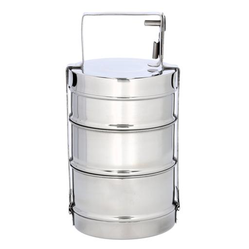 Royalford 3 Layer Bombay Tiffin Stainless Steel Silver