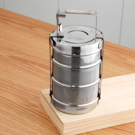 Royalford 3 Layer Bombay Tiffin Stainless Steel Silver