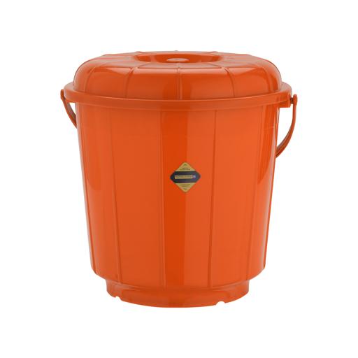 Royalford RF10688 Plastic Bucket with Lid, 25L Bucket with Handle