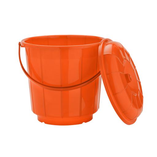 Royalford RF10688 Plastic Bucket with Lid, 25L Bucket with Handle