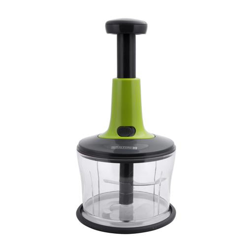 Royalford Push Handle Salad Maker 3 Blade 1.2 Litre Black & Green