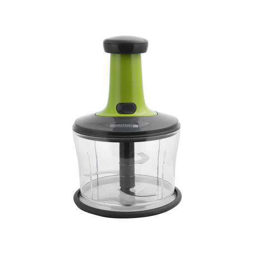 Royalford Push Handle Salad Maker 3 Blade 1.2 Litre Black & Green