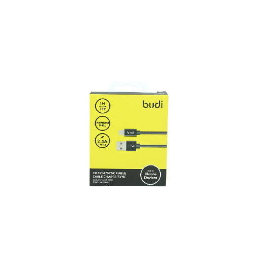 Budi M8J180L Lightning 1M 2.0A Faster-BLACK