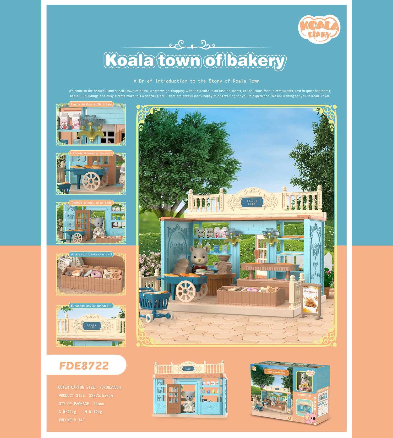 New Diy Toys Ice Cream Shop Bakery Shop Flower Shop With Koala