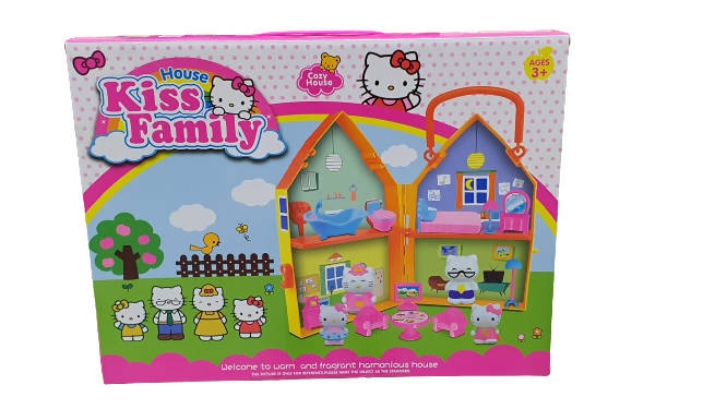 Kids Happy Family Doll house Miniature Play For Girl Birthday Gift