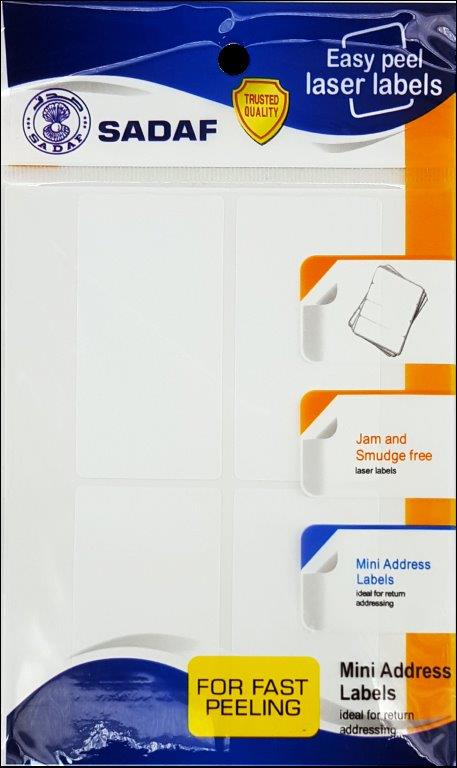 Sadaf Label Multipurpose 36x72mm White 10sheet