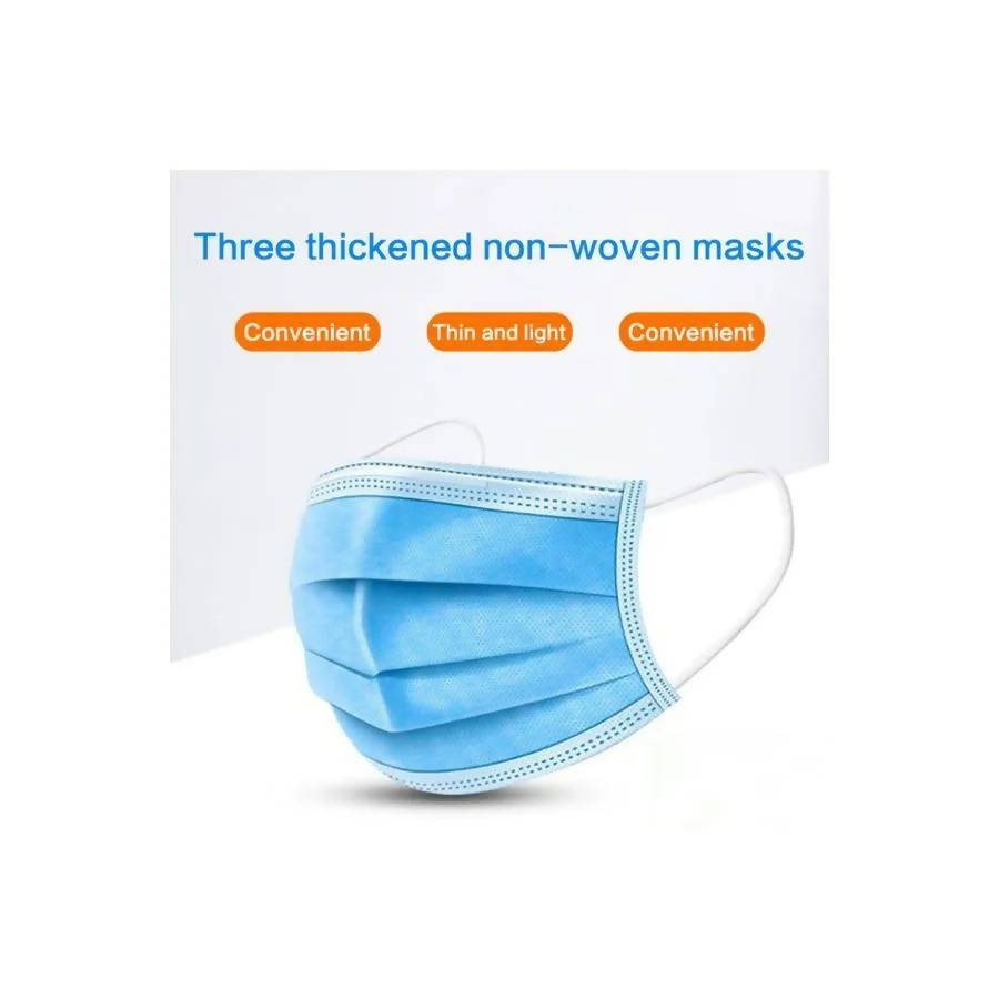 Disposable Face Mask 3 ply 50pcs Box With Elastic Earloop