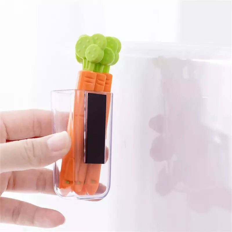 5PCS Food Sealing Clip with Box Fridge Magnet Kitchen Storage Food Snack Seal Sealing Bag Closure Clamp Home Storage