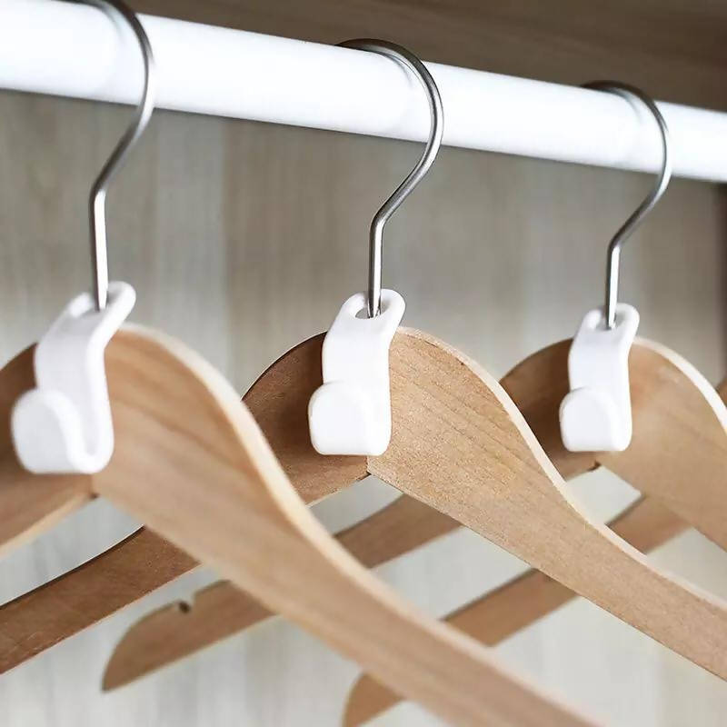 30 Pce Wardrobe Space-saving Multi-function Hanger Hook Coat Hook Plastic Closet Stack Hanger Rack Bedroom Storage Organizer