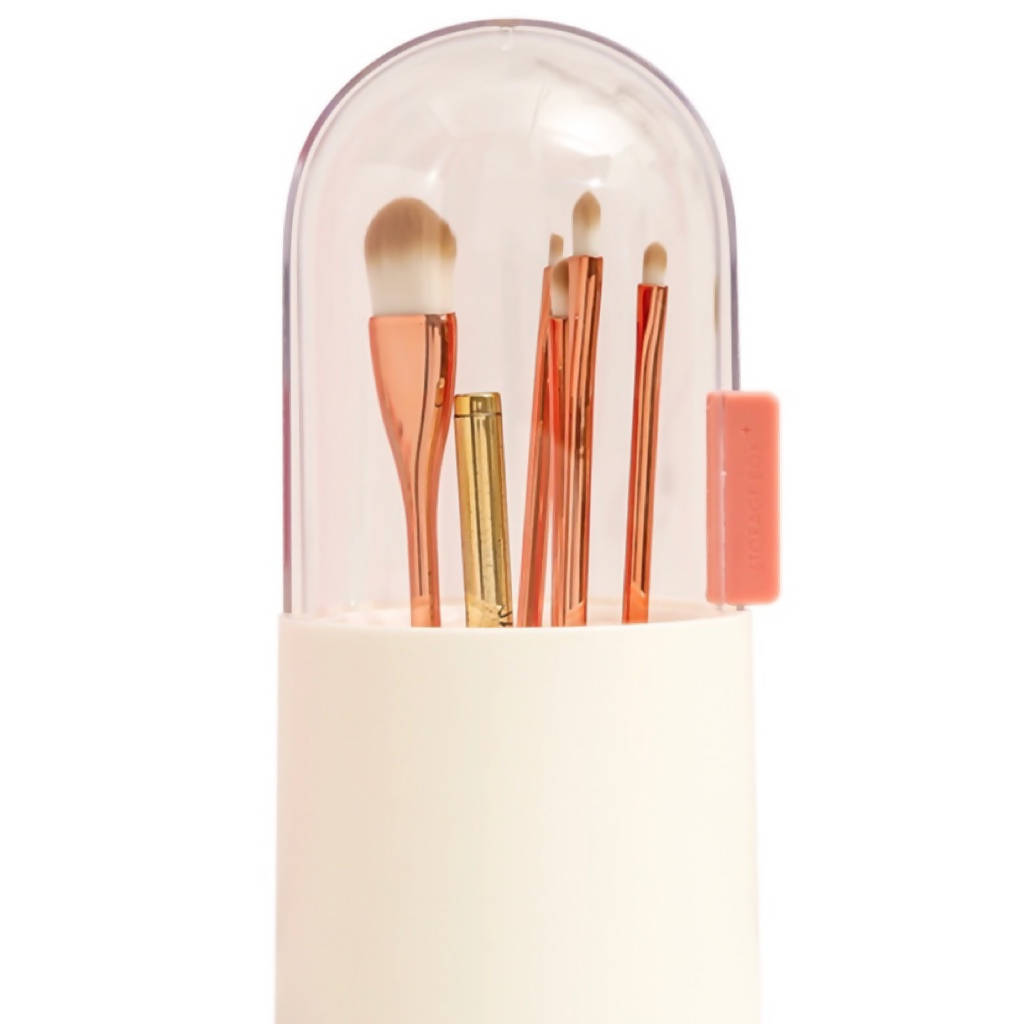 Inscraft Capsule Makeup Brush Holder With Pearls Pink