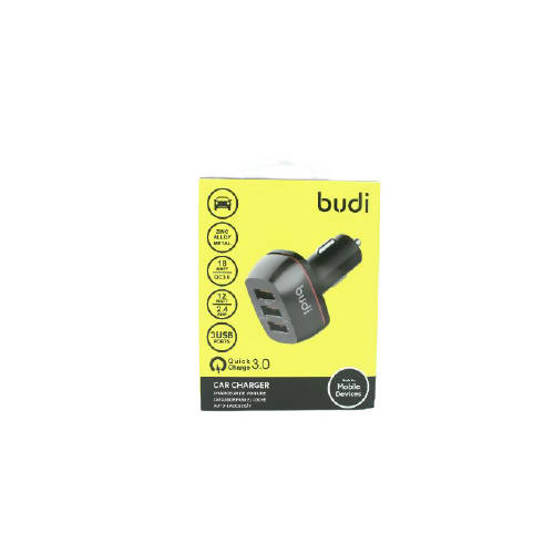 Budi M8J626Q Auto Id 3 USB 3.0 Car Charge-BLACK