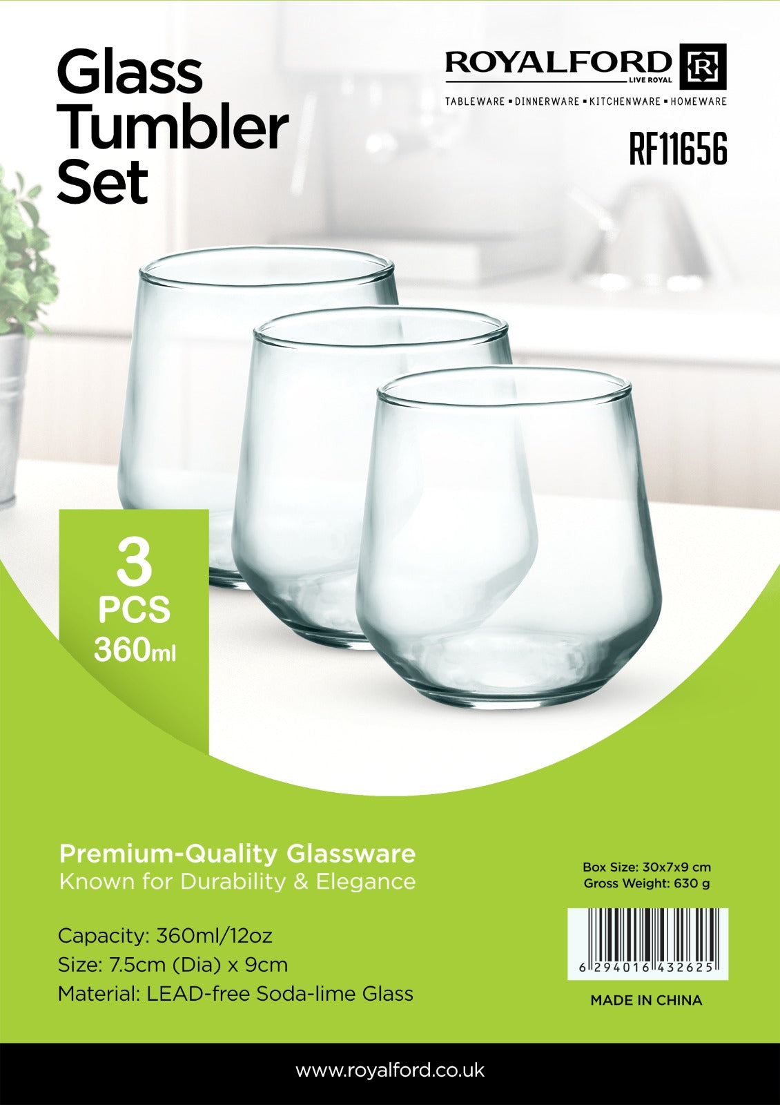 Shop RoyalFord - Glass Tumbler Set | Best Glass Set | Halabh