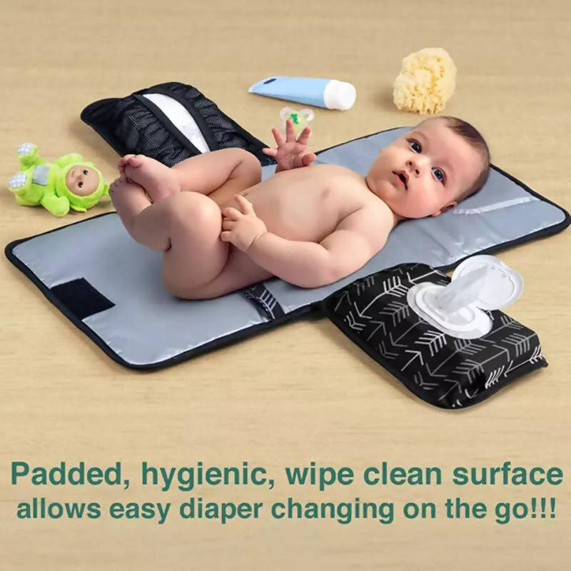 Baby Multifunctional Foldable Storage Bag High Quality Wipe Clean Surface Infant Changing Pad Waterproof Diaper Changing Mat