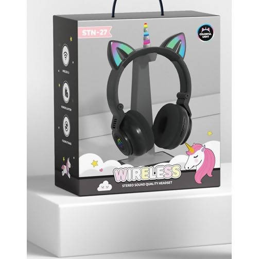 Unicorn Headset Wireless Headphone With Microphone Black