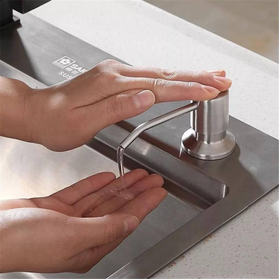 Kitchen Sink Detergent Dispenser Pumps Lotion Dispenser Head Liquid Soap Dispenser for Washing Dish Bathroom Accessories Black