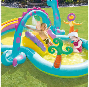 Inflatable Play Center Kids Inflatable Wading Pool Blow Up Water Center For Boys Girls Aged 3 and Up Outdoor Water Fun