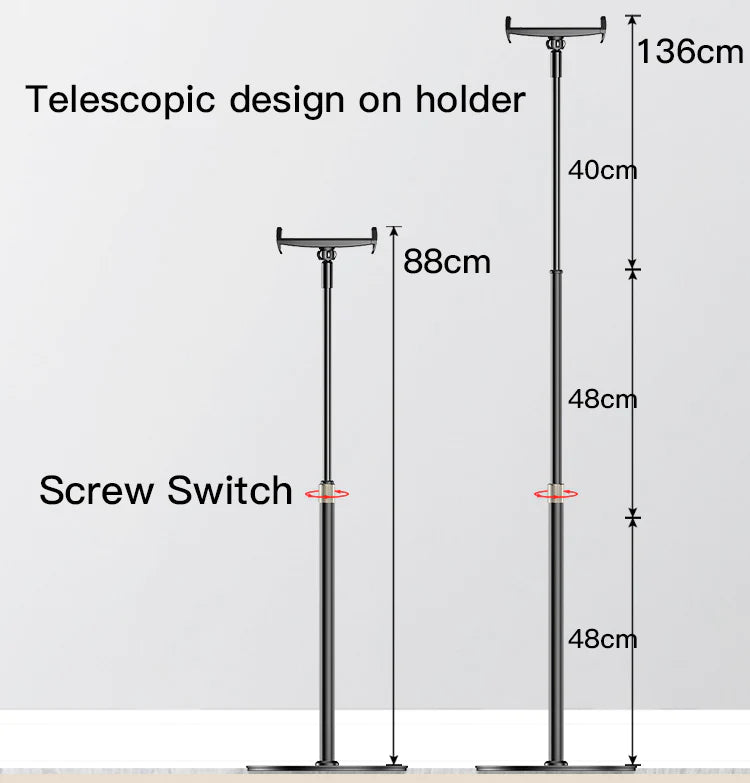 Yesido Adjustable Floor Stand For Tablets And Mobile Phones - C116