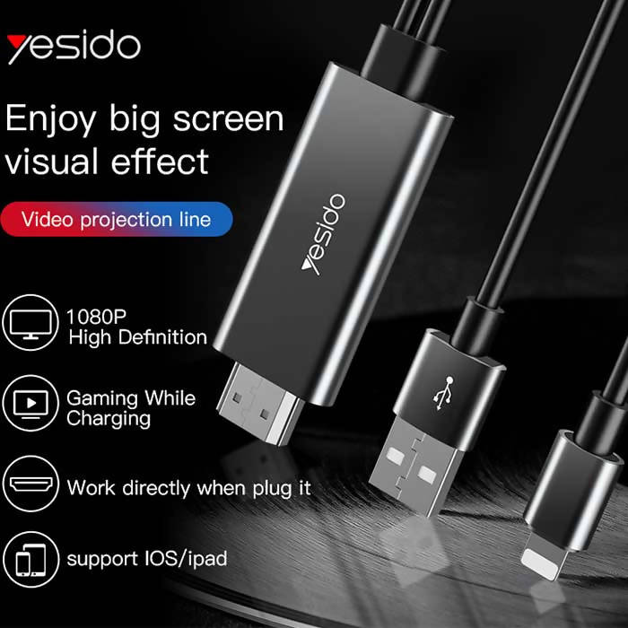 Yesido USB C To HDMI Adapter Black