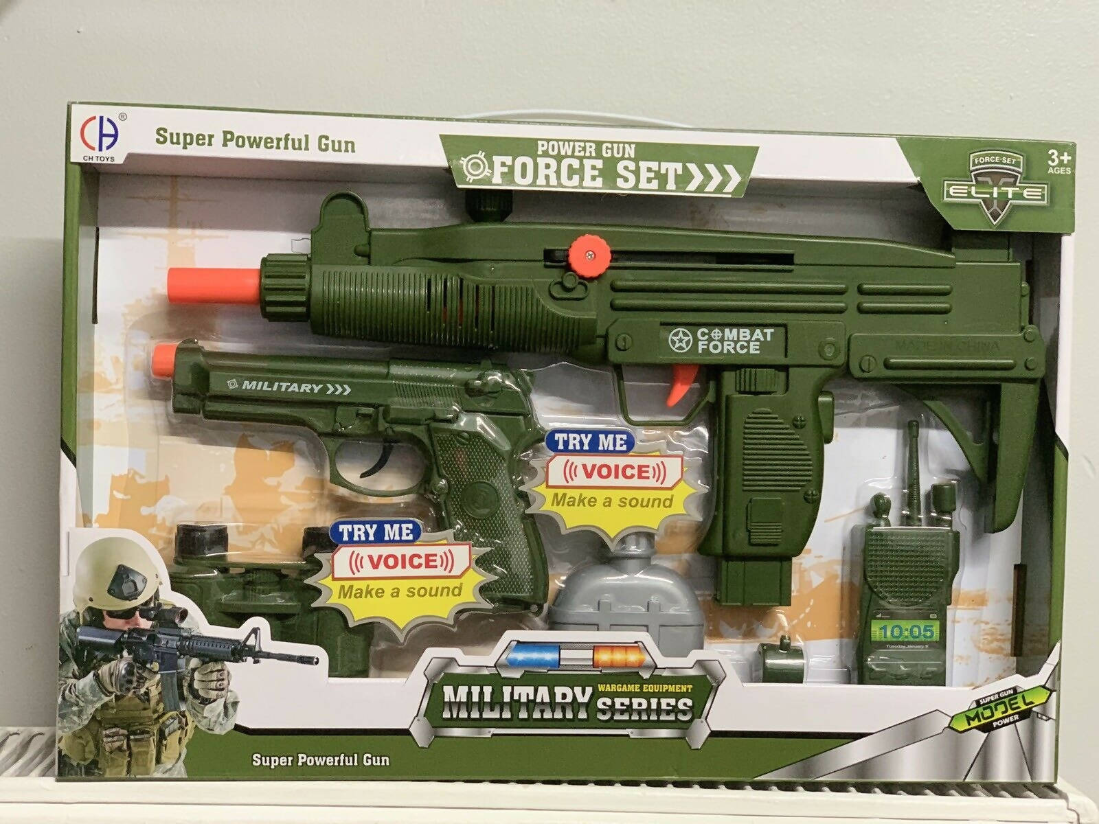 Military Force Set Gun Toy Click Sound Toy Army Action Sounds Gift For Kids