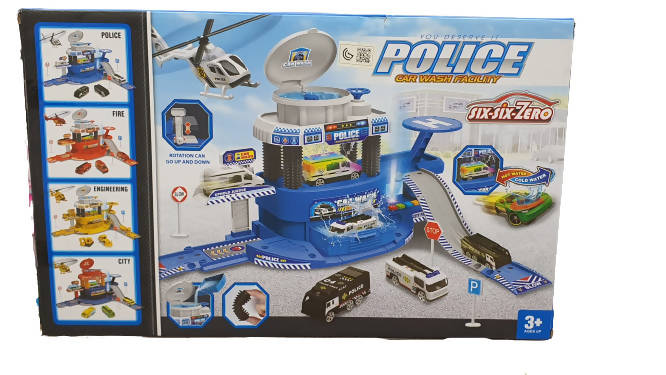 Six-Six-Zero Police Car Wash Facility Toy