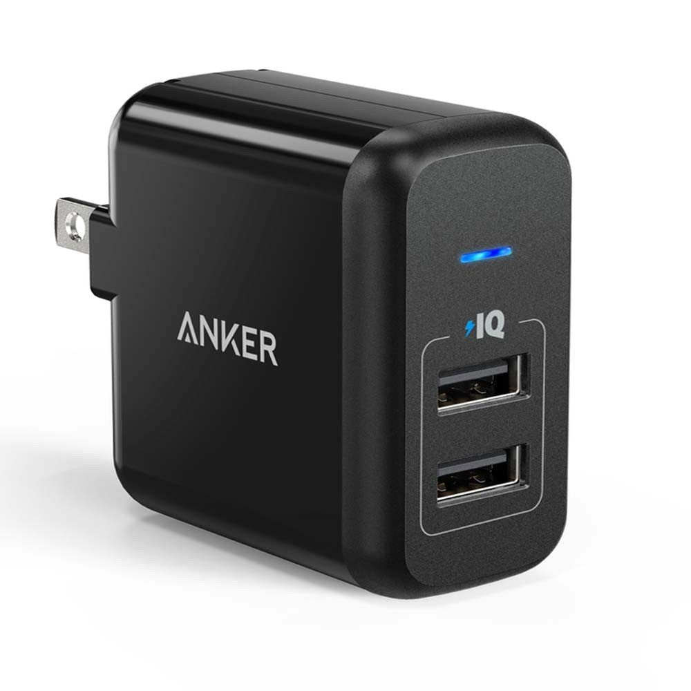 Anker PowerPort 24W 2 USB Port Black