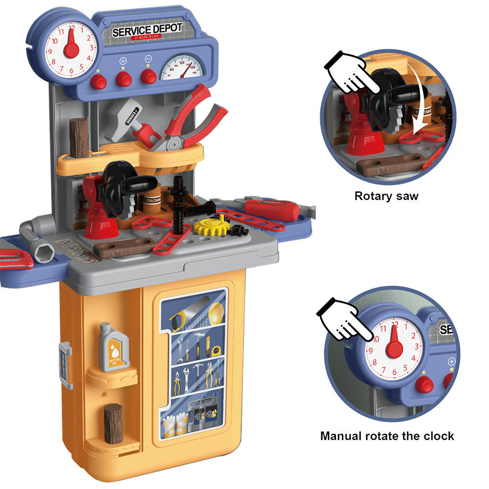 Bowa Mobile Tool Table Pretend Play Suitcase Trolley Case