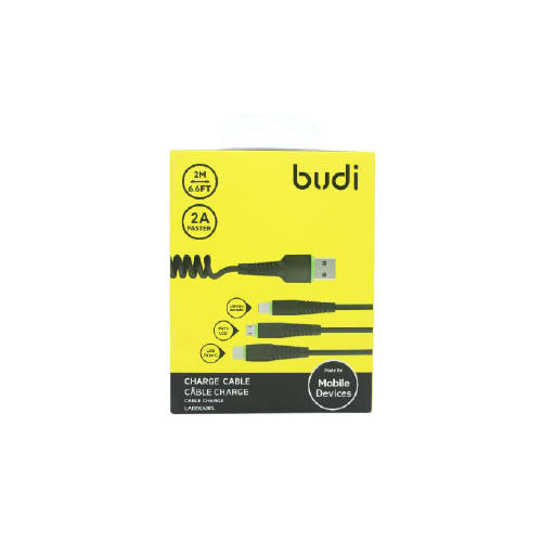 Budi M8J150T3S Includes 3 In 1 Cable -BLACK