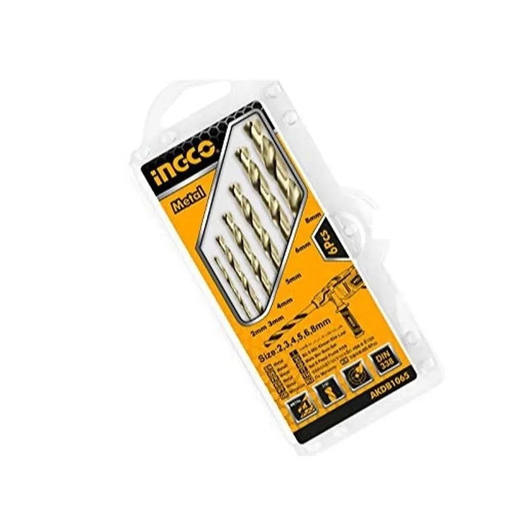 Ingco 6pcs Hss Twist Drill Bits Set AKDB1065