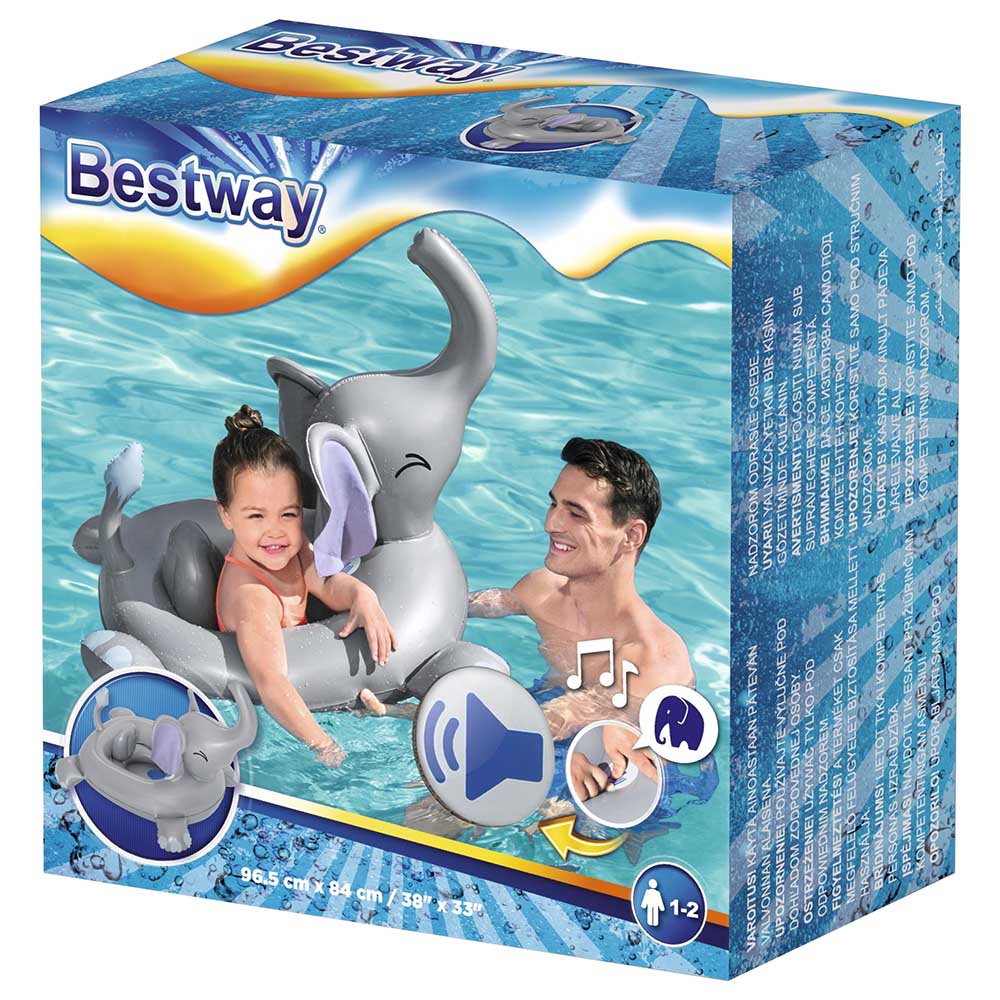 Bestway UV Care Fun Speakers Elephant Boat Grey