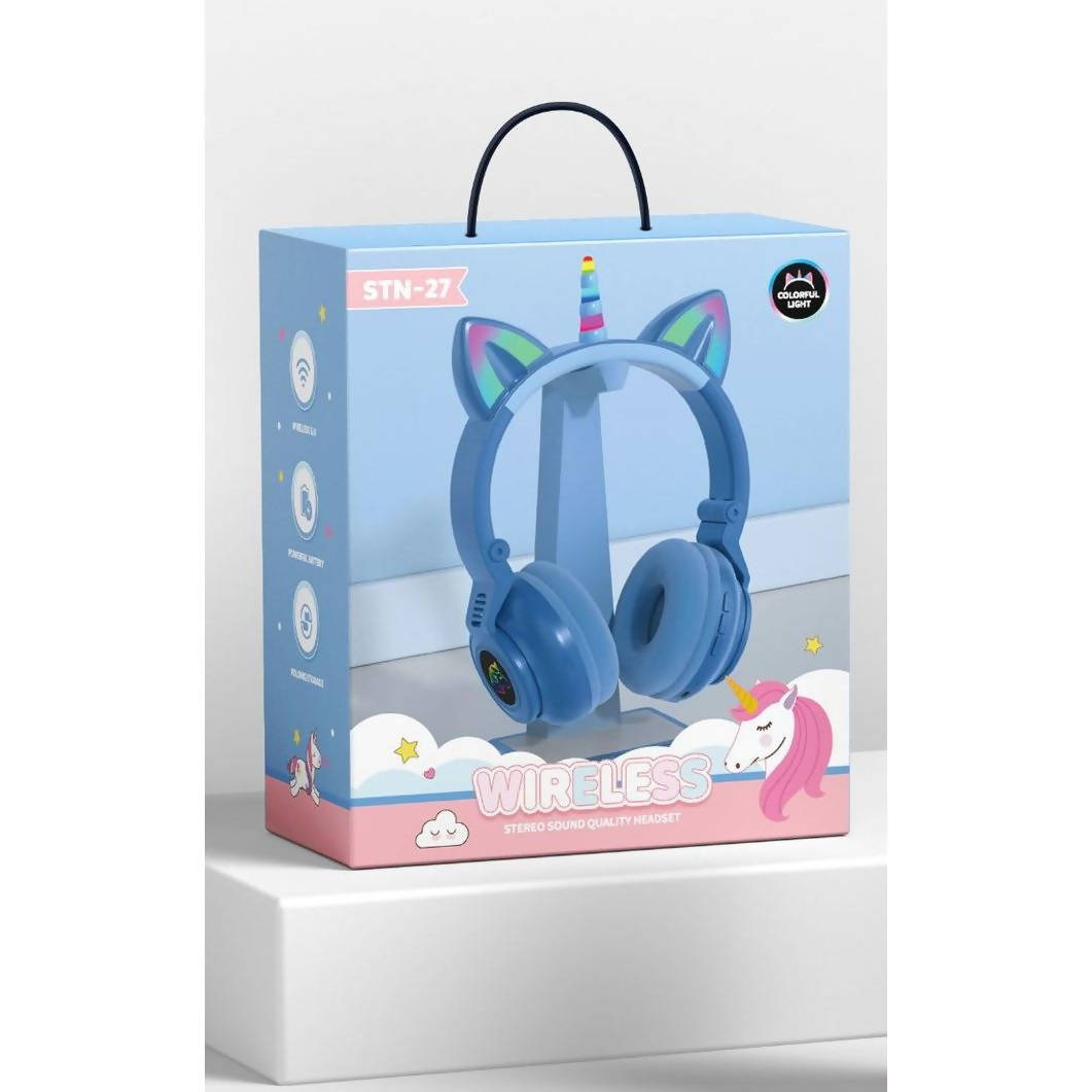 Unicorn Headset Wireless Headphone With Microphone Blue