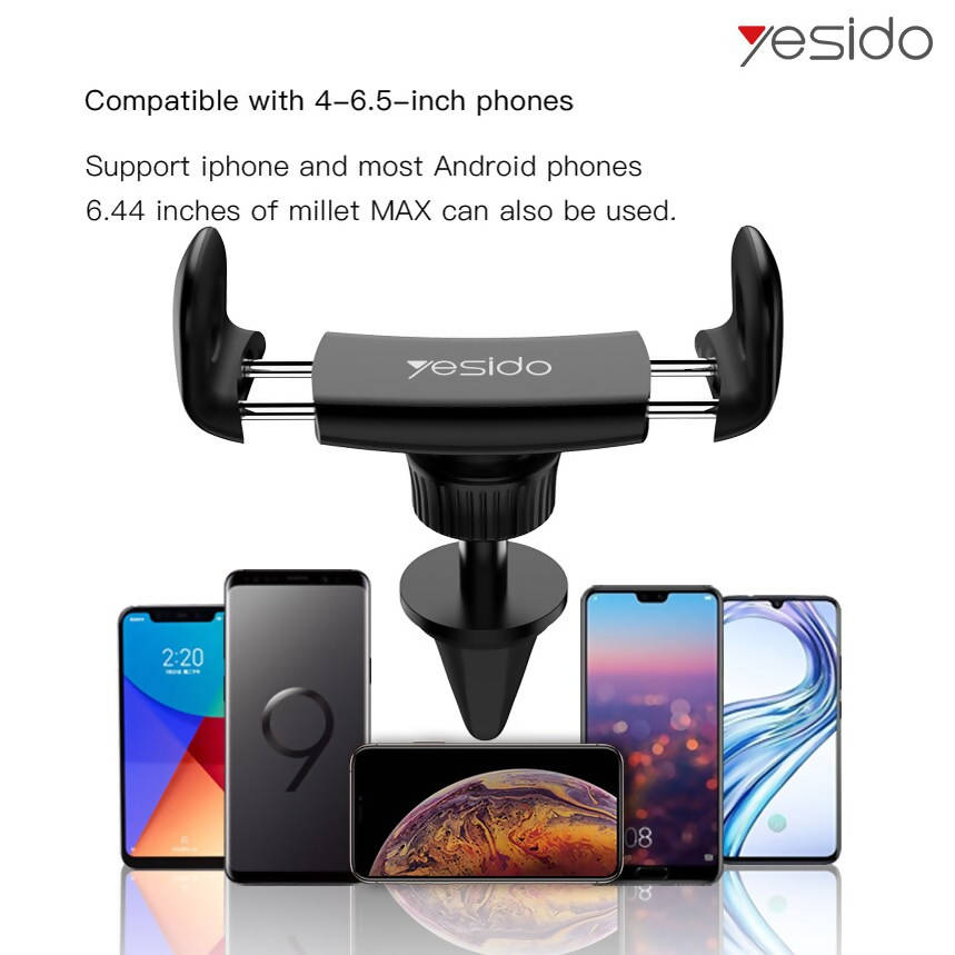 Yesido Universal Car Phone Holder Stand Black